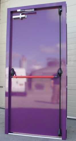 Panic bar with top and bottom latch kit and NHN closer